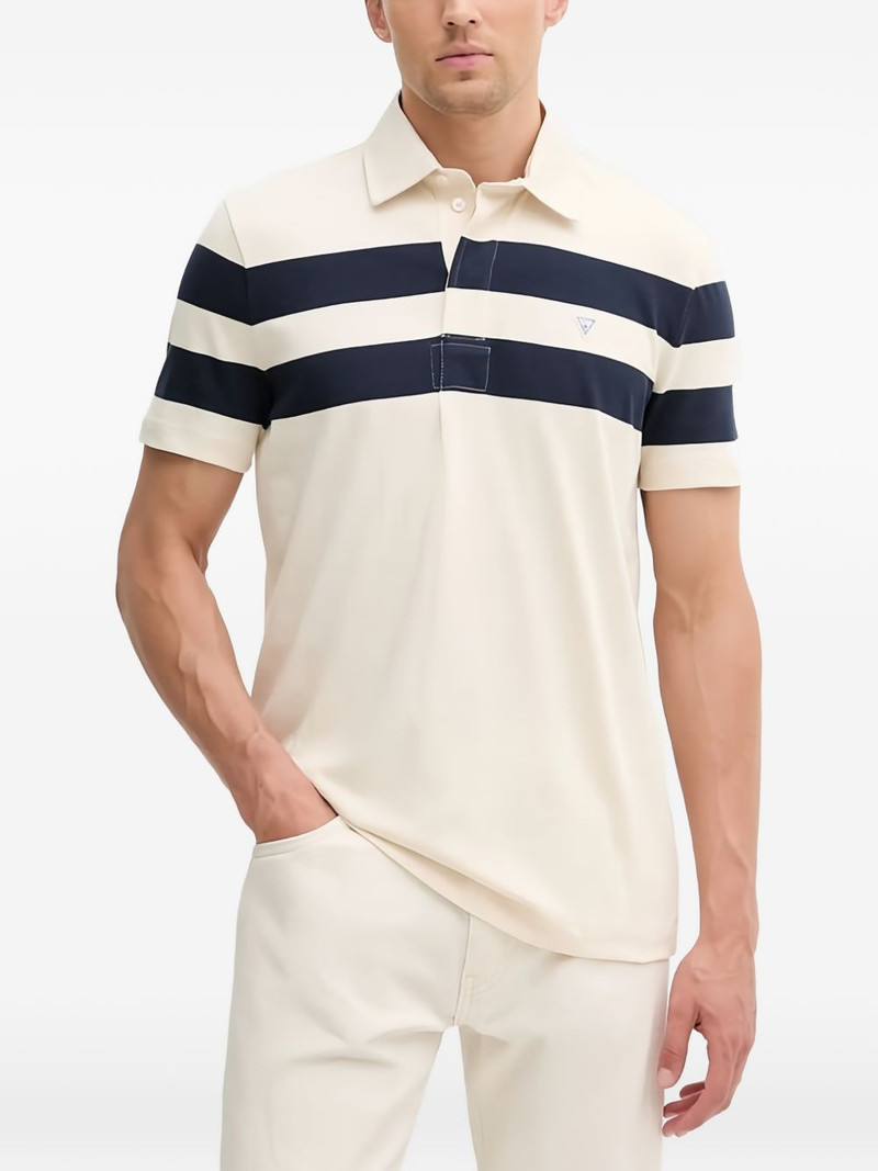 striped short-sleeve polo shirt 1