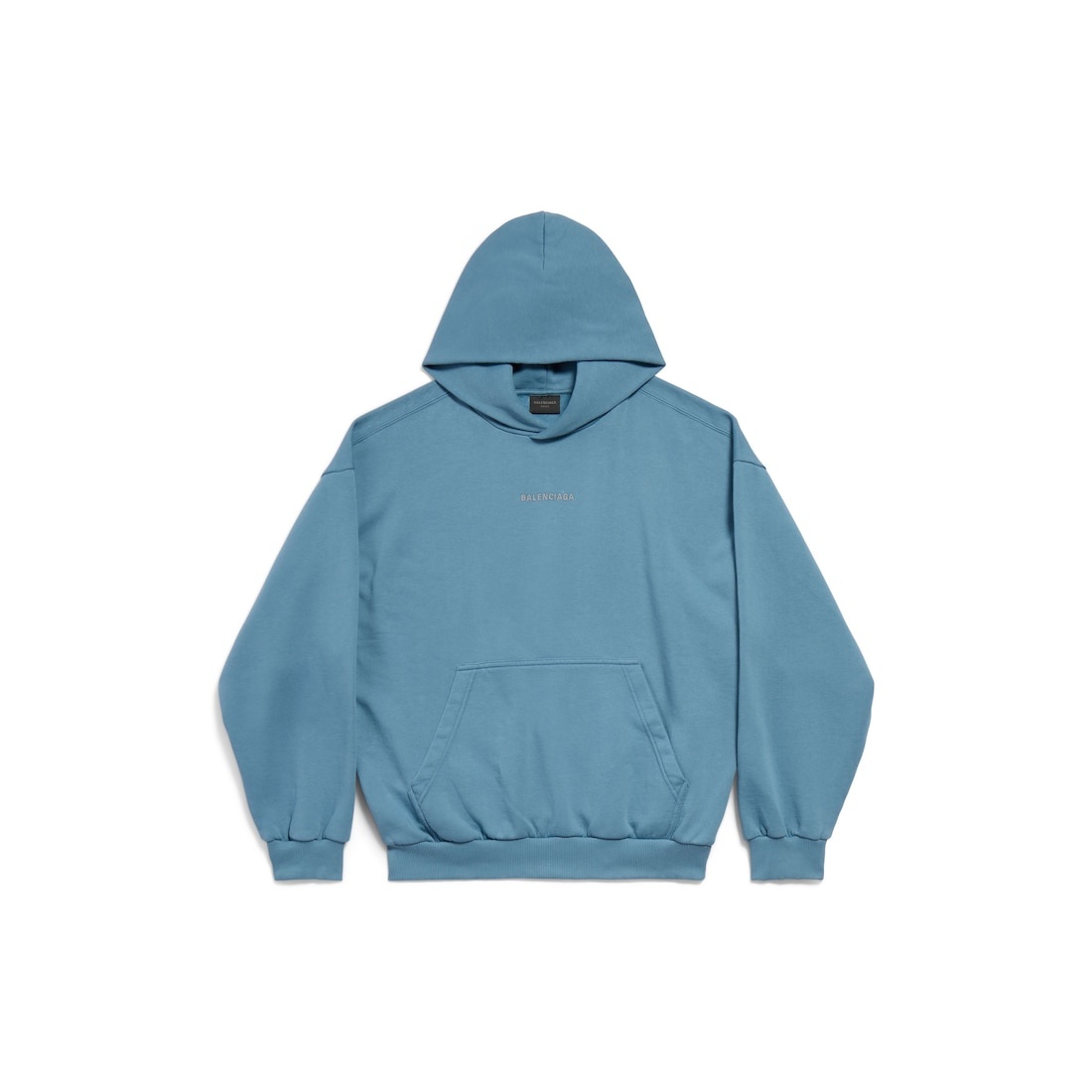 Balenciaga Back Reflective Hoodie Medium Fit in Grey Blue - 1