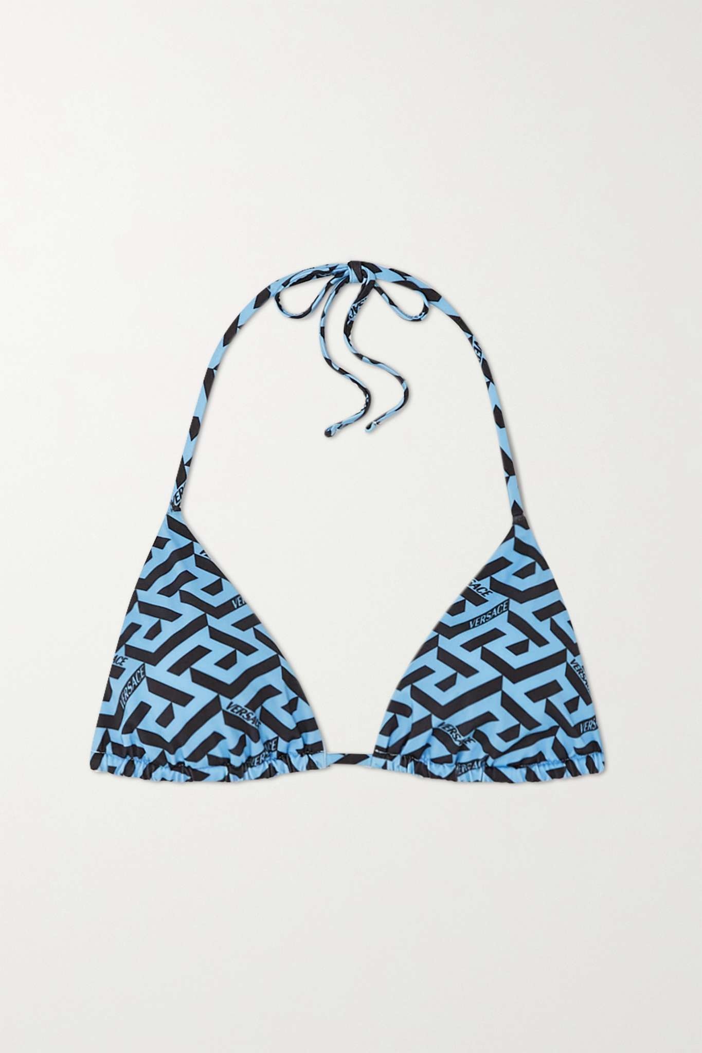 Printed triangle bikini top - 1