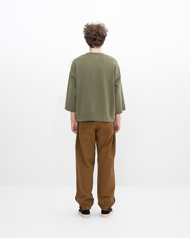 AMPLUS SB SWEAT 3/4 (C/SI) OLIVE - 4