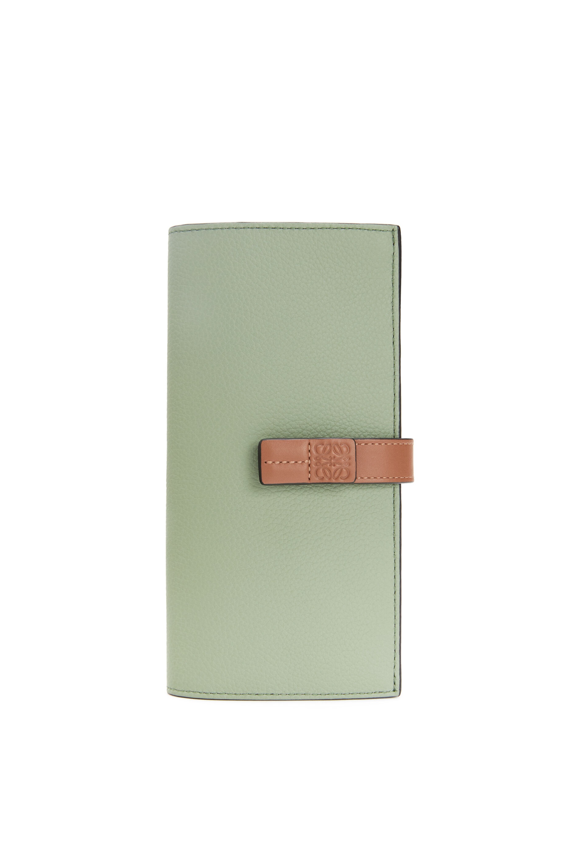 Large vertical wallet in soft grained calfskin - 1