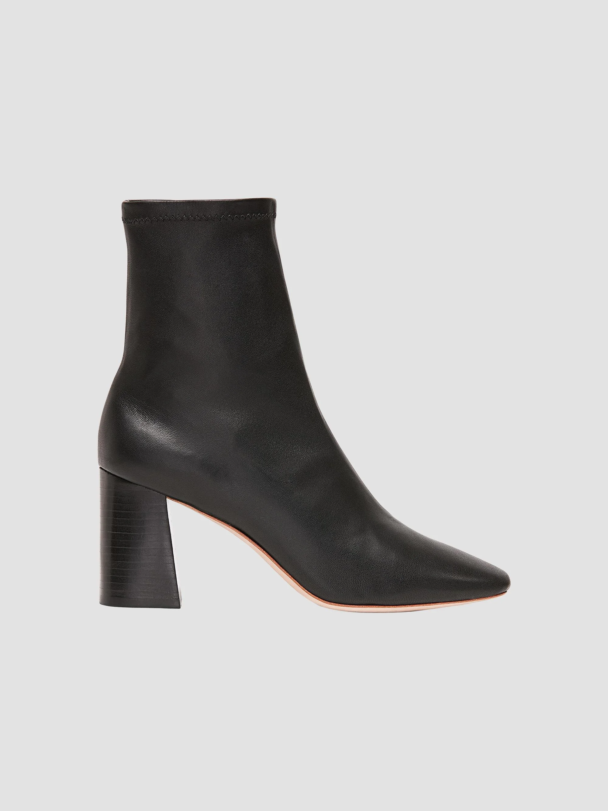 Women's Elise Leather Ankle Boots - Black - 1