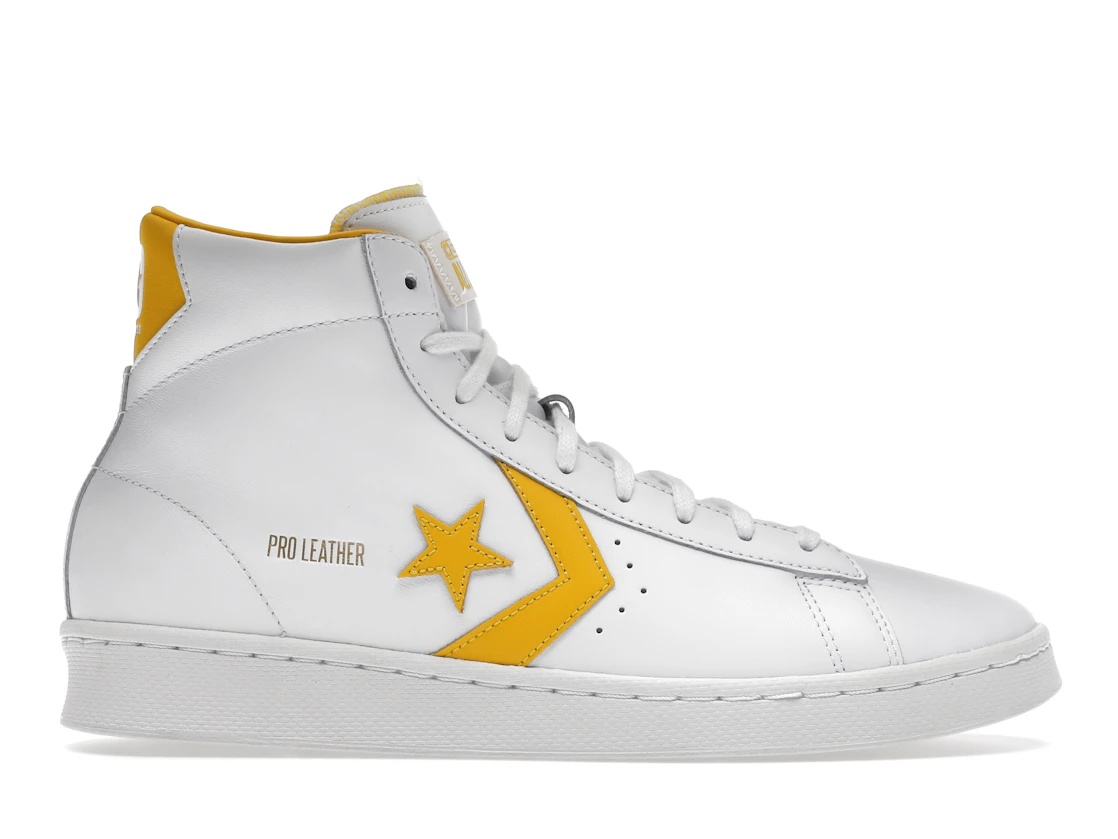 Converse Pro Leather Hi White Amarillo - 1