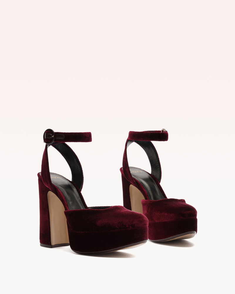 ALEXANDRE BIRMAN VITA PLATFORM 120 VELVET BURGUNDY outlook