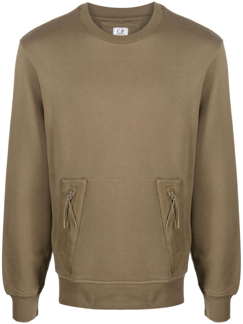 sleeve-pocket crew-neck sweatshirt 1