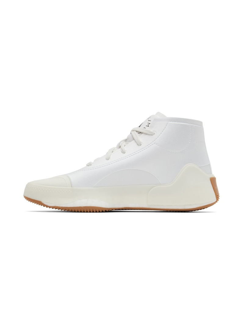 adidas White Treino Mid Sneakers outlook