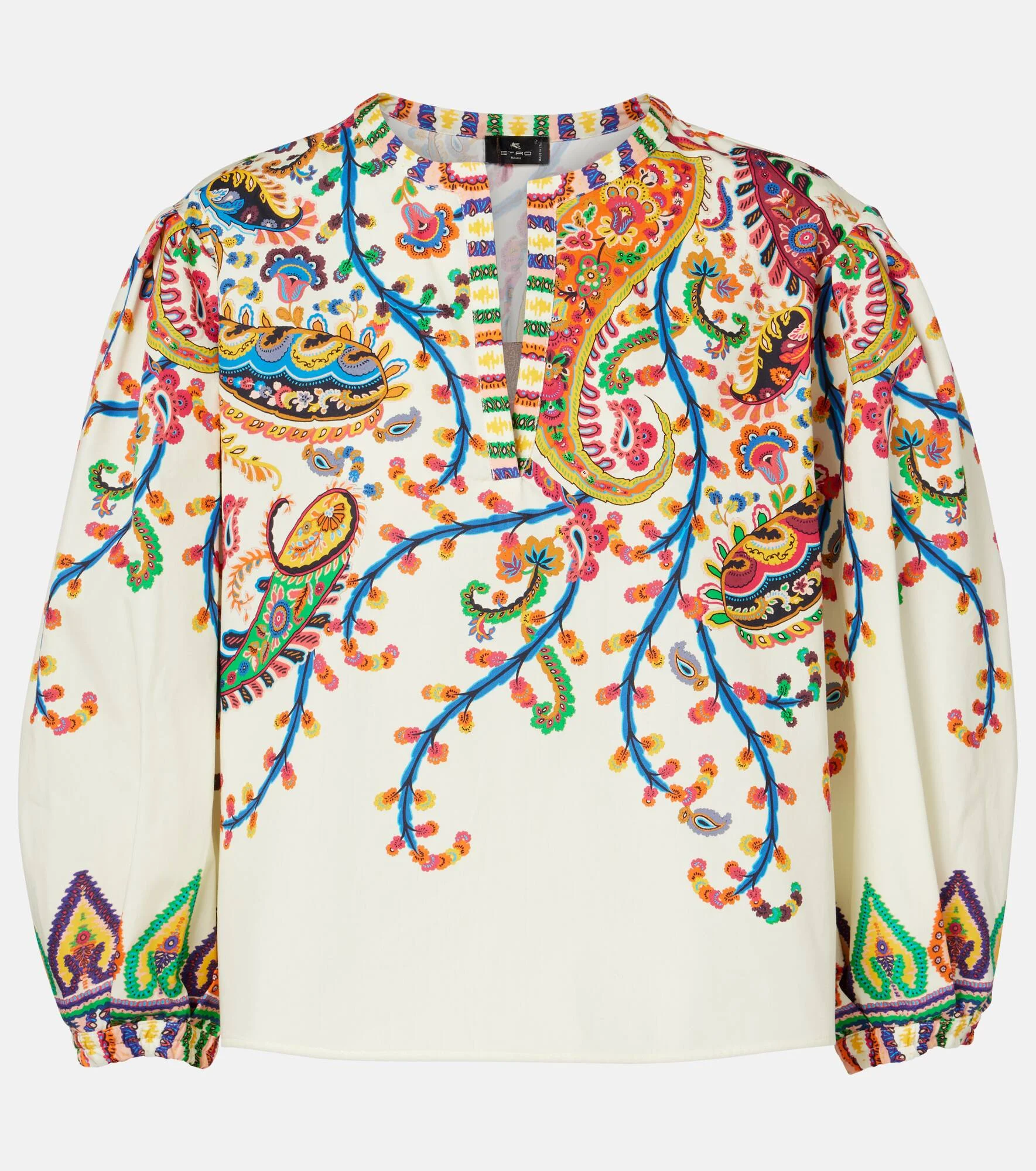Paisley printed cotton top - 1