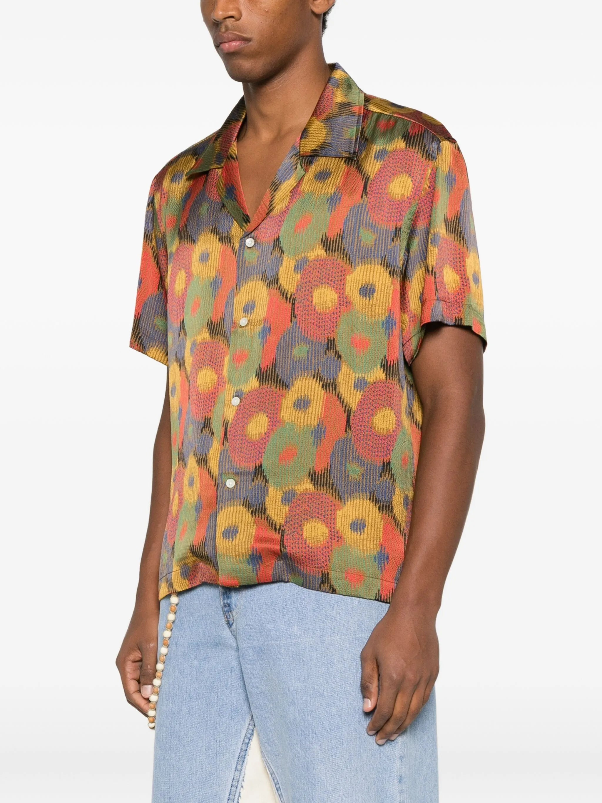 floral-print short-sleeve shirt - 3