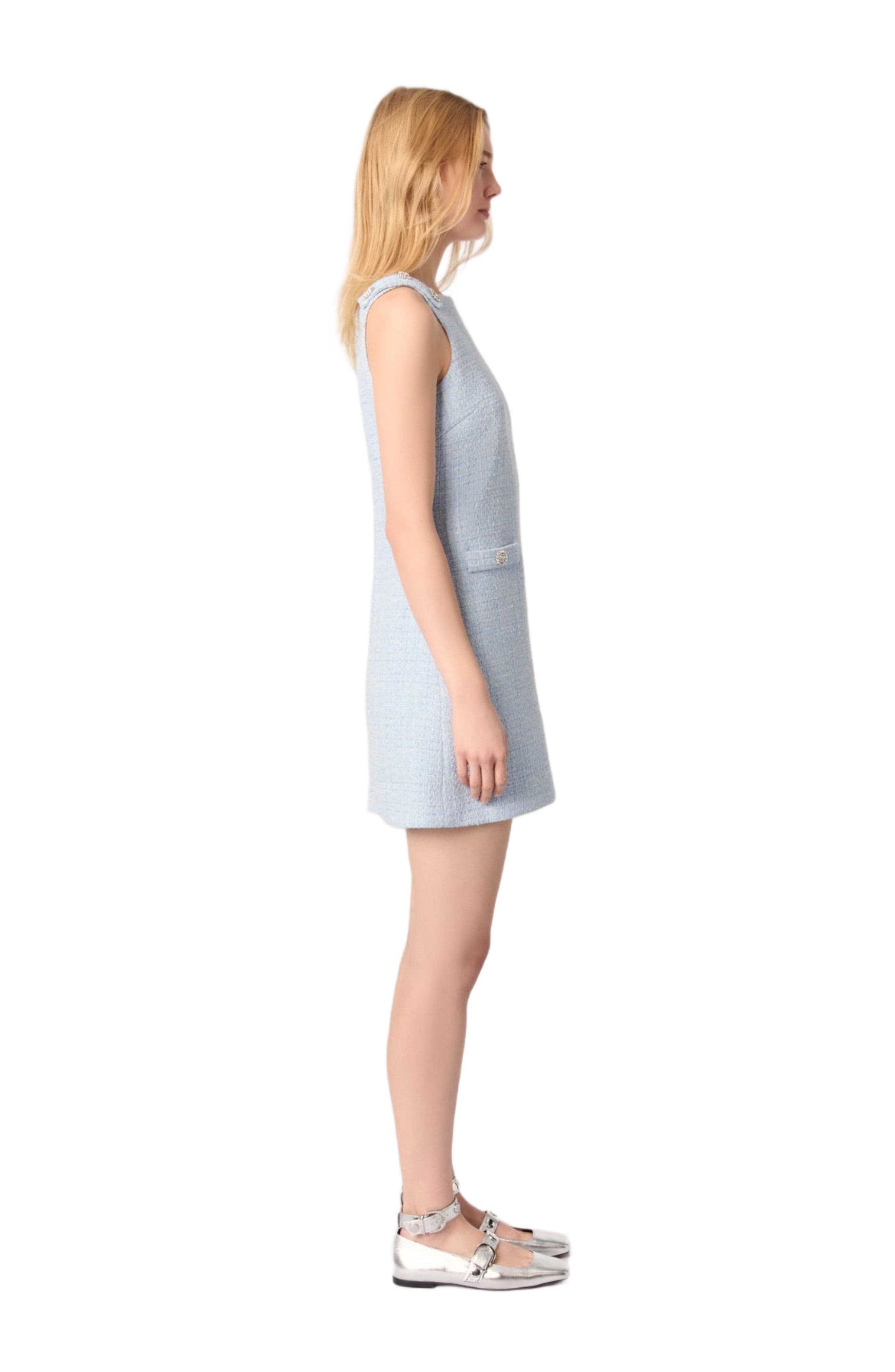 maje Mini tweed dress in Blue Sky at Nordstrom - 2