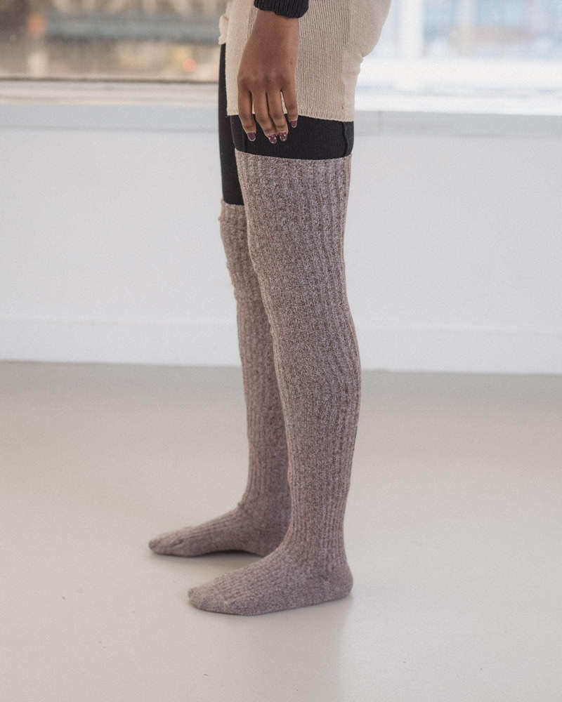BASERANGE Overknee Socks - Fine Organic Cotton Rib outlook