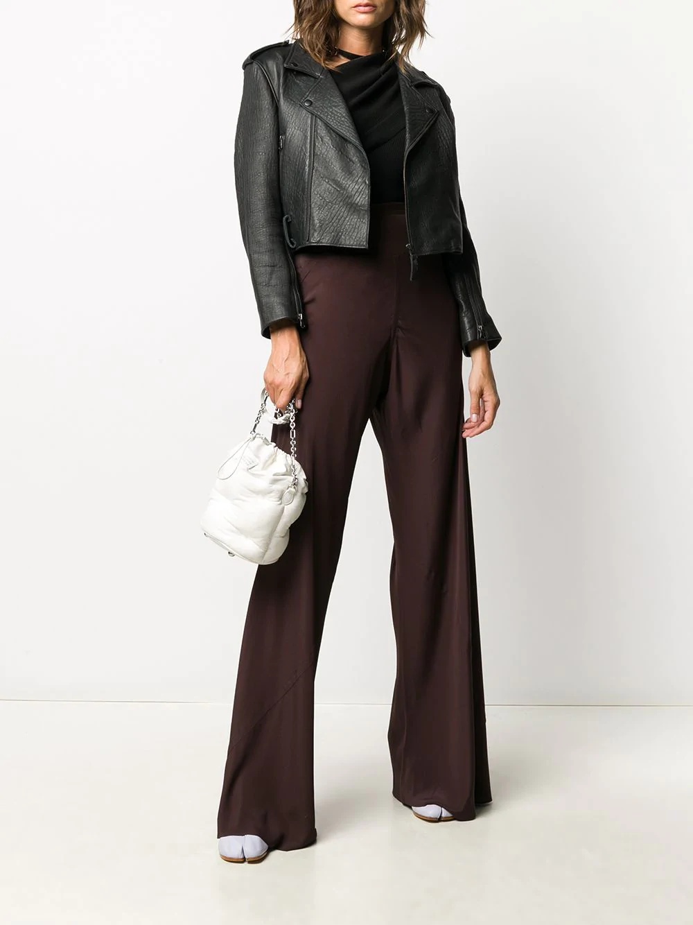 high-waisted wide leg trousers - 2