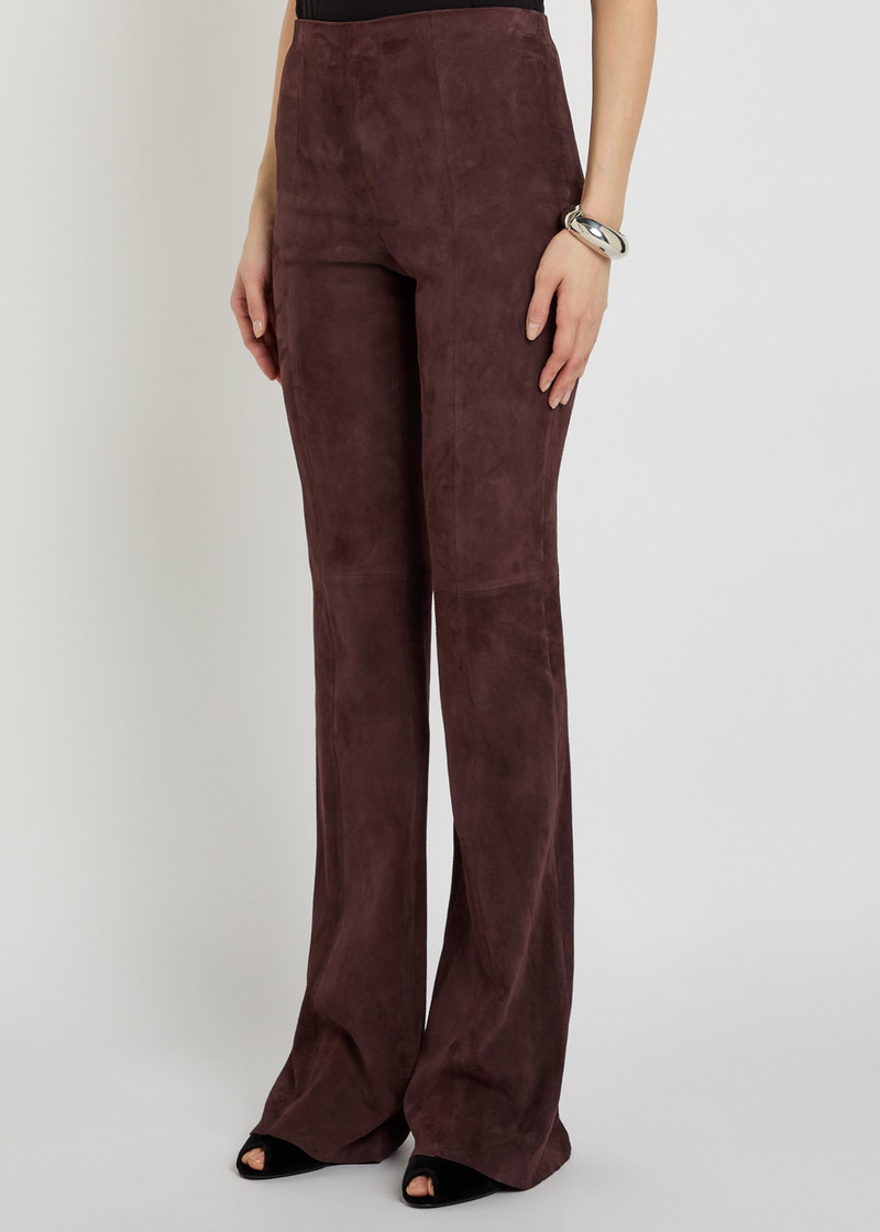 STOULS Stouls Gege Flared-leg Suede Leggings outlook