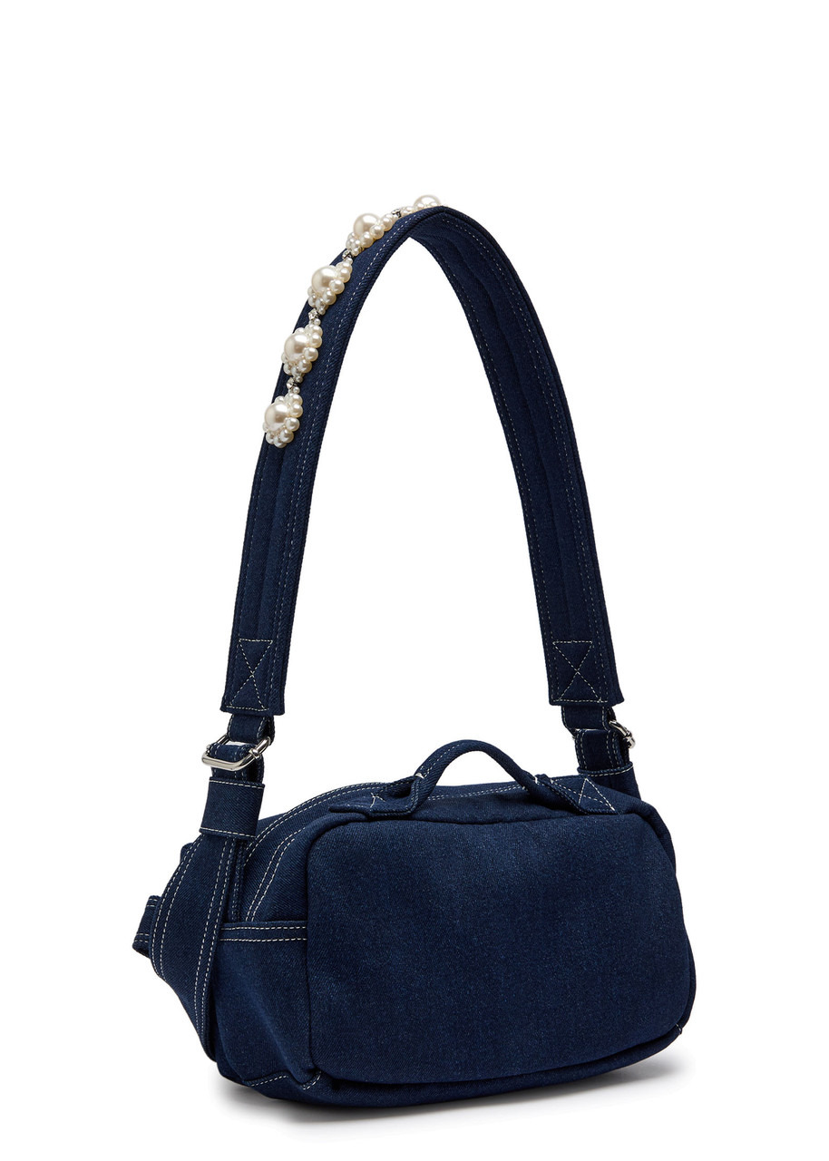 Simone Rocha Bow Embellished Denim Cross-body bag - 2