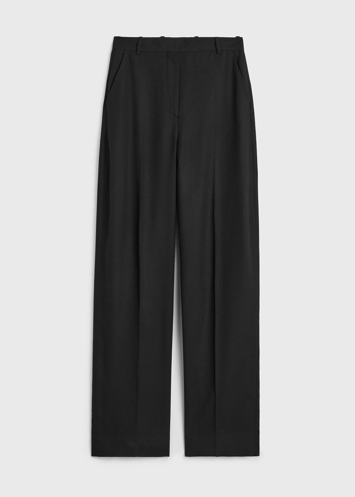 High-waist flannel trousers - 1