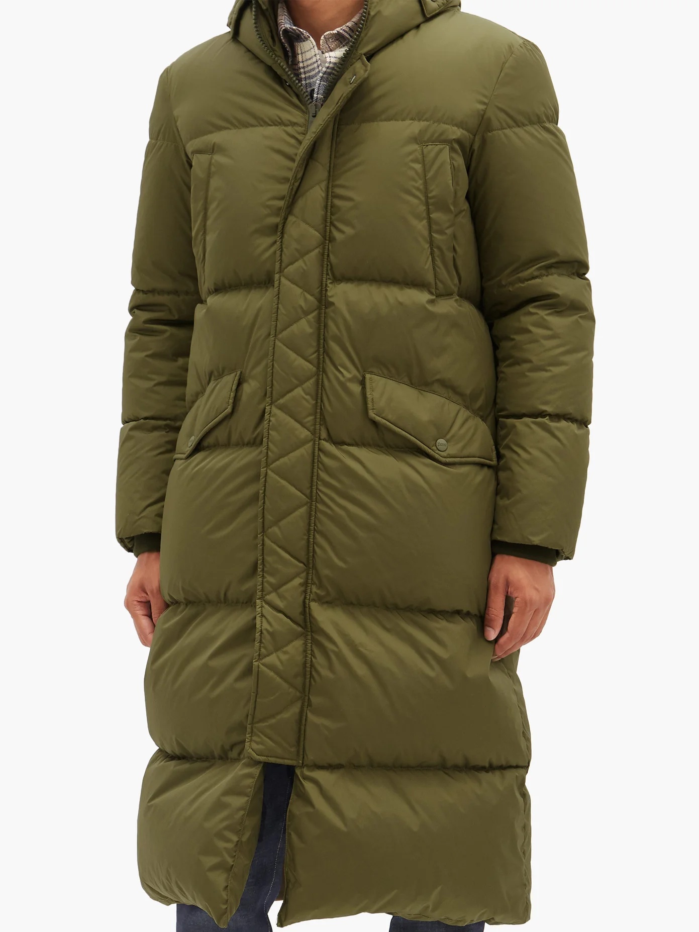 Hooded down-quilted coat - 6