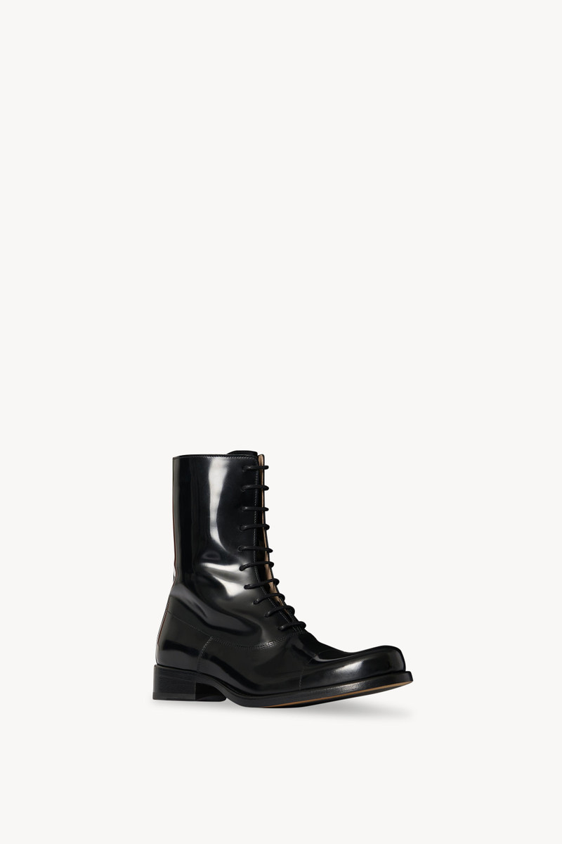 The Row Kai Lace Up Boot in Leather outlook