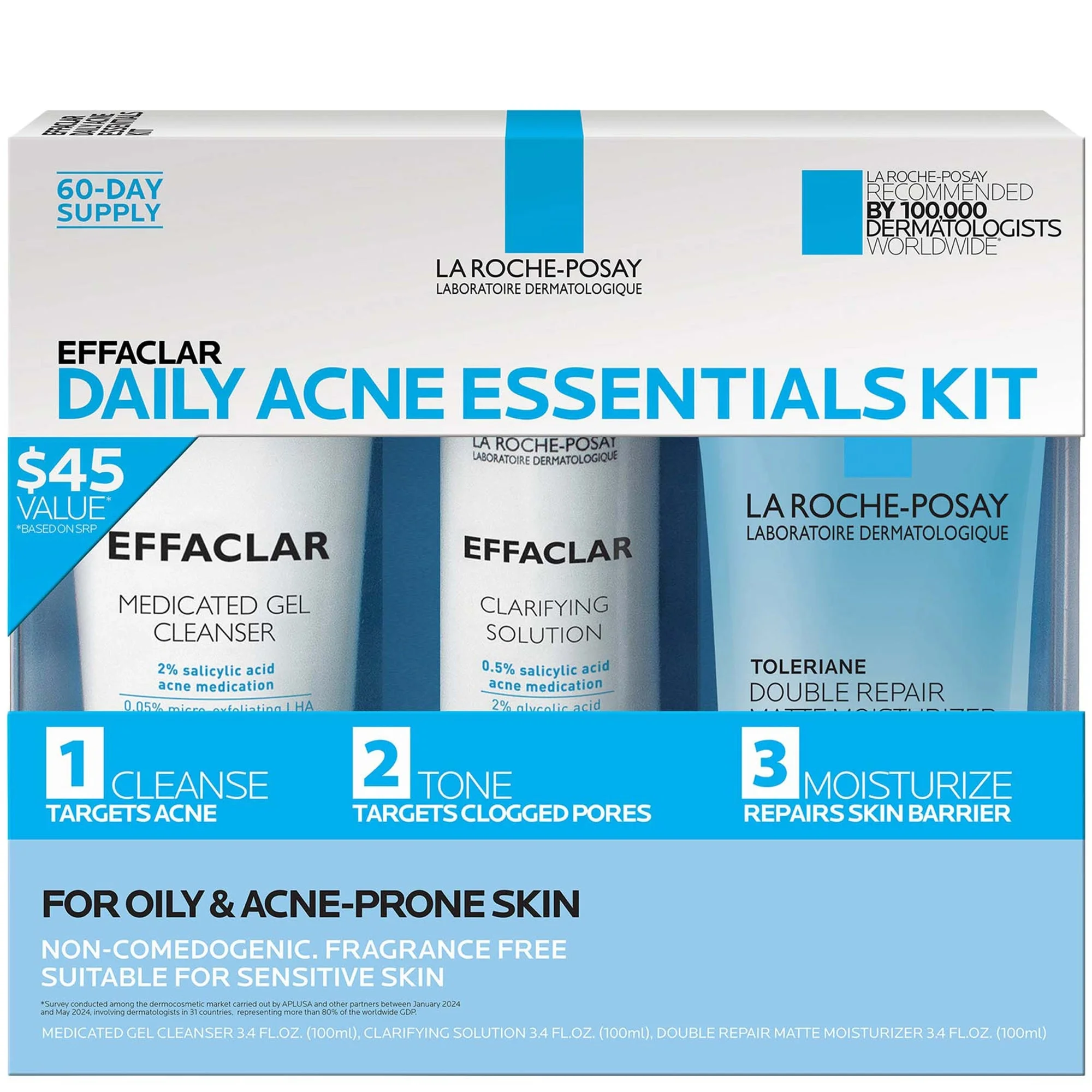 La Roche-Posay Effaclar Acne Daily Essentials Kit ($45 Value) - 1