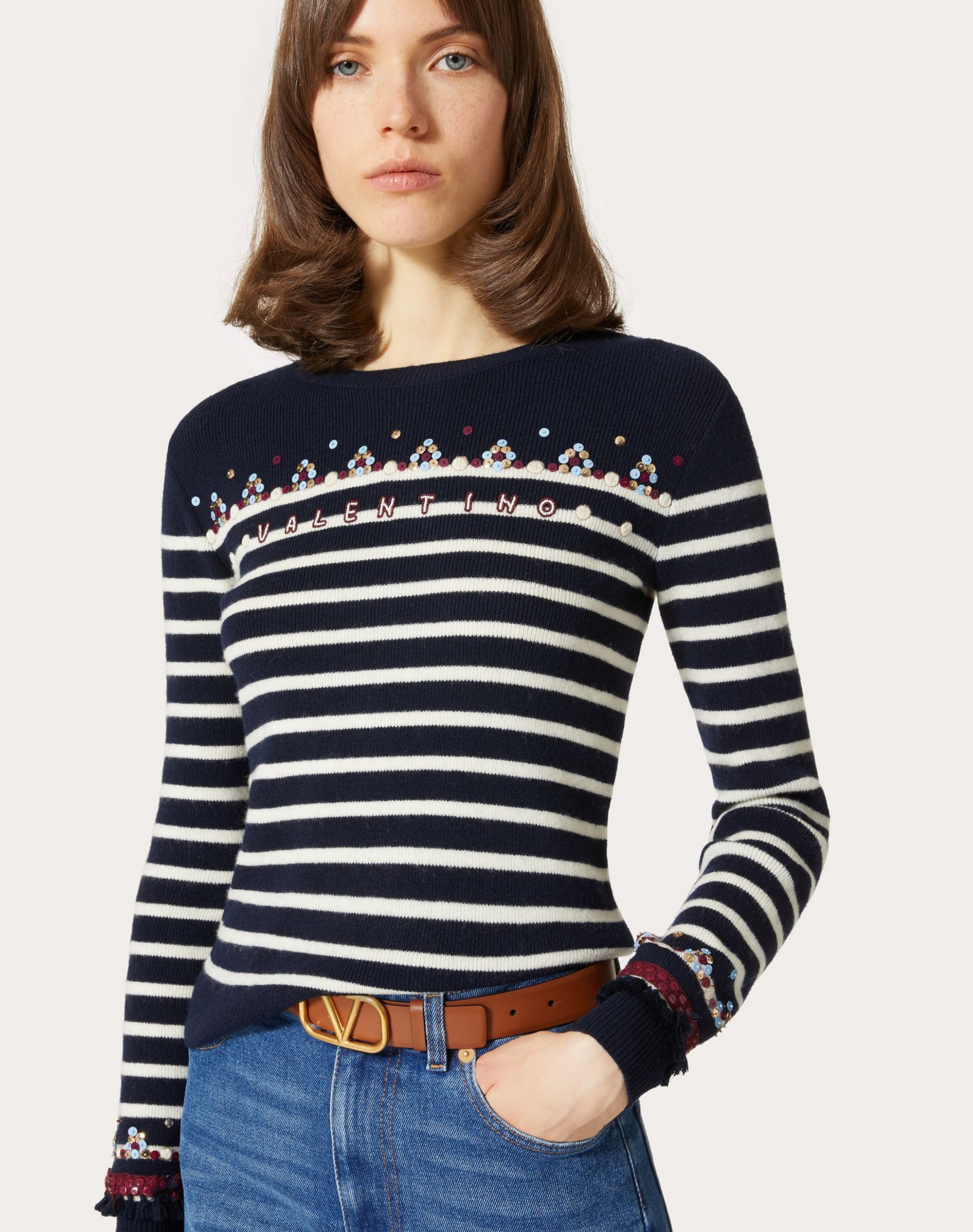 EMBROIDERED WOOL SWEATER - 5