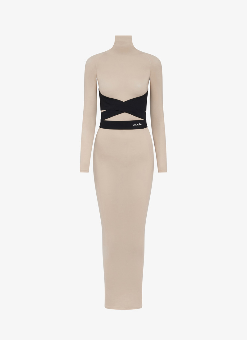 KNITTED SECOND SKIN DRESS - 1
