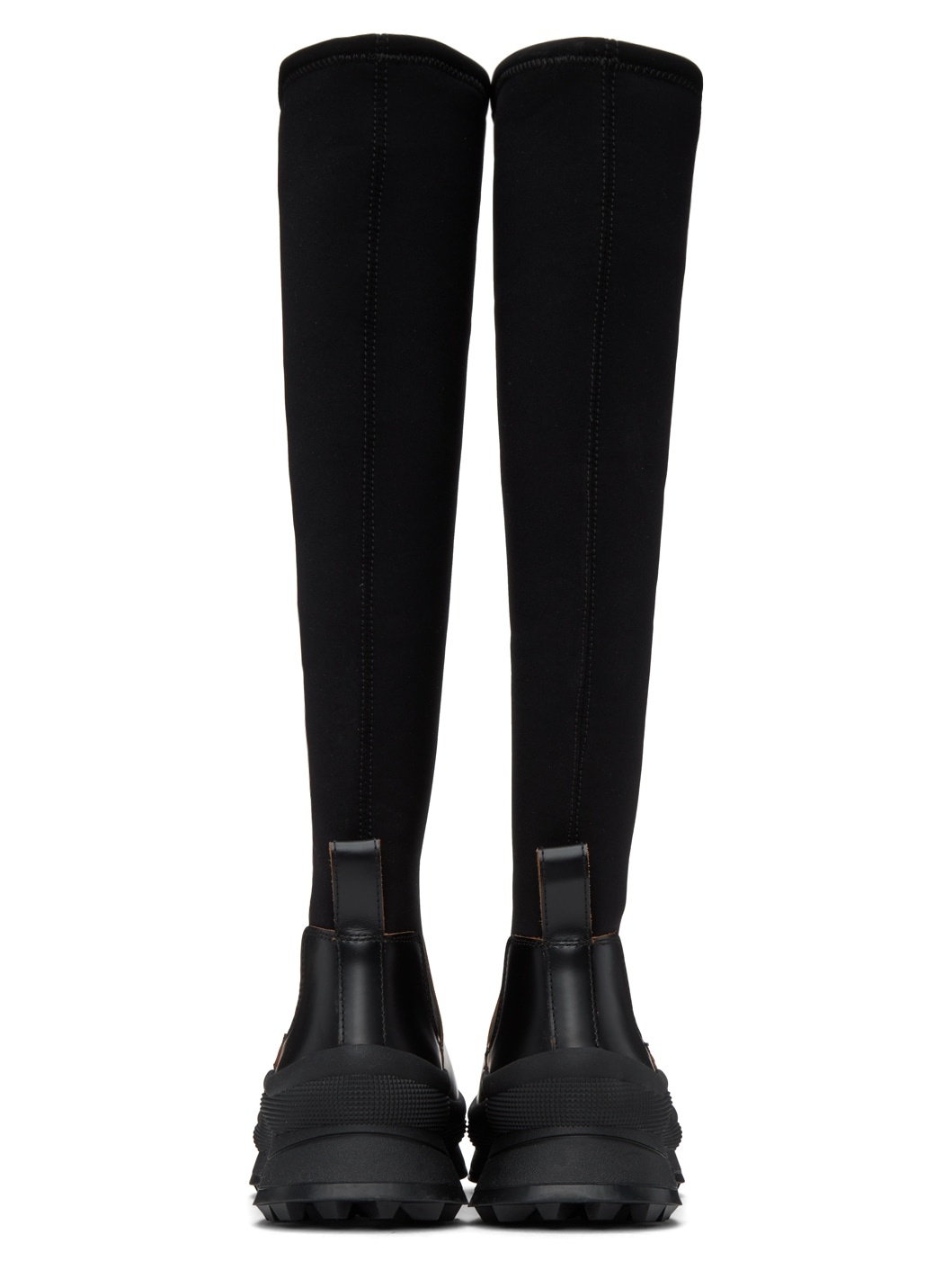Black Leather Tall Boots - 2