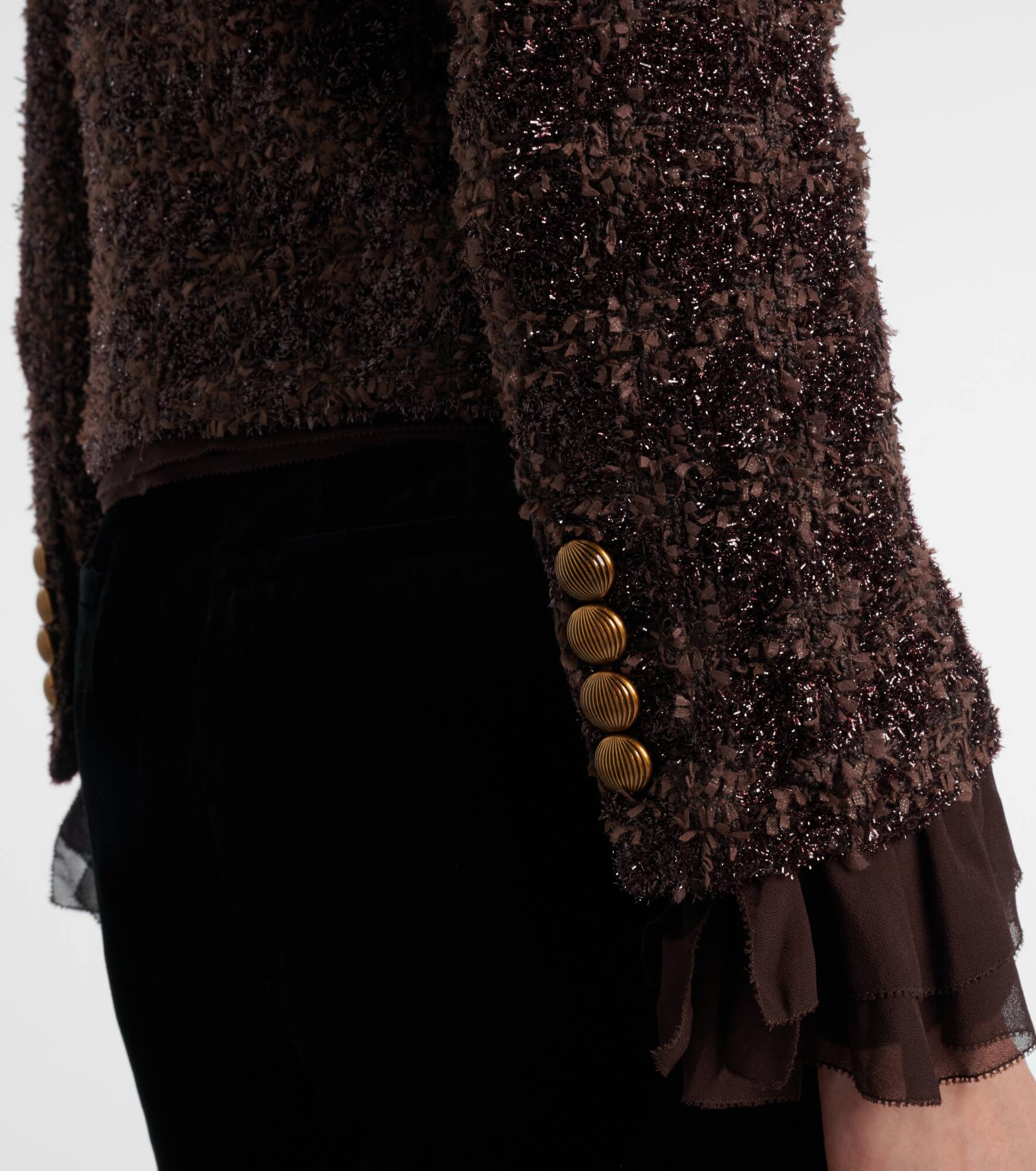 Audrina metallic tweed jacket - 5