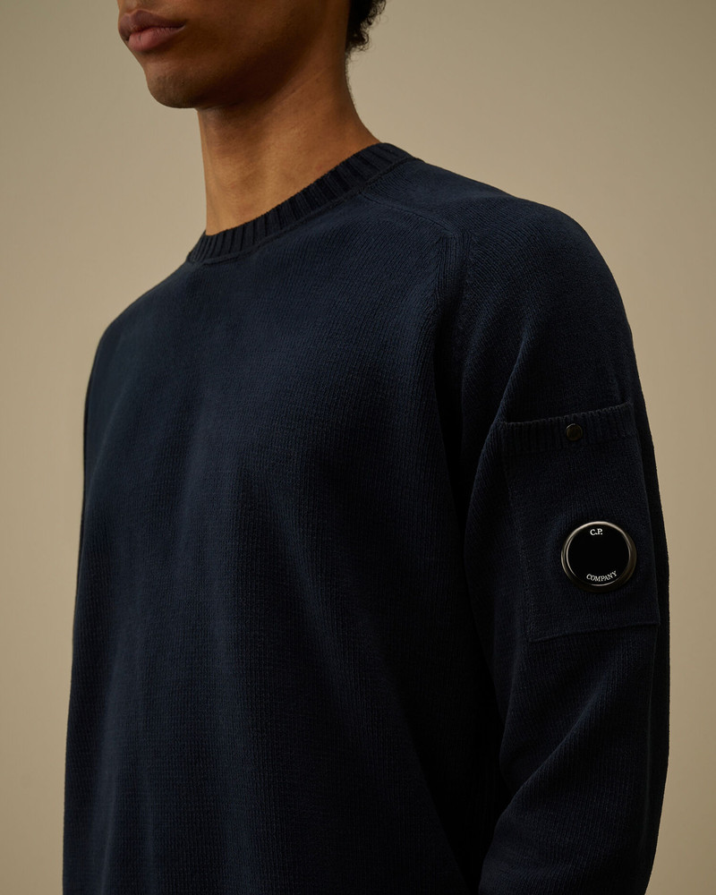 Cotton Chenille Crewneck Lens Sweater 5