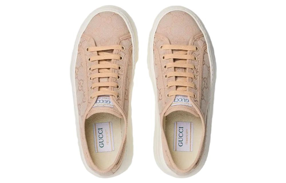 (WMNS) Gucci GG Leather Sneakers 'Neutral' 746766-FABZZ-5641 - 4