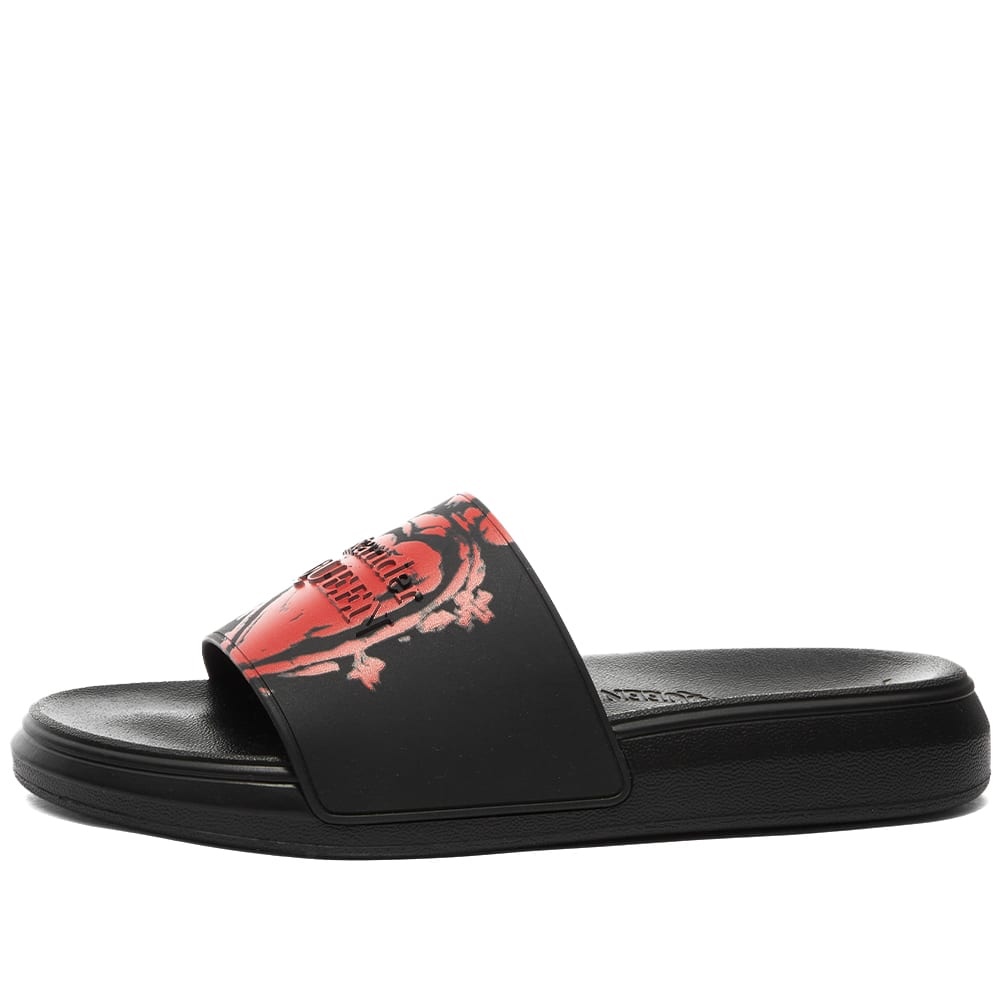 Alexander McQueen Heart Logo Pool Slide - 2