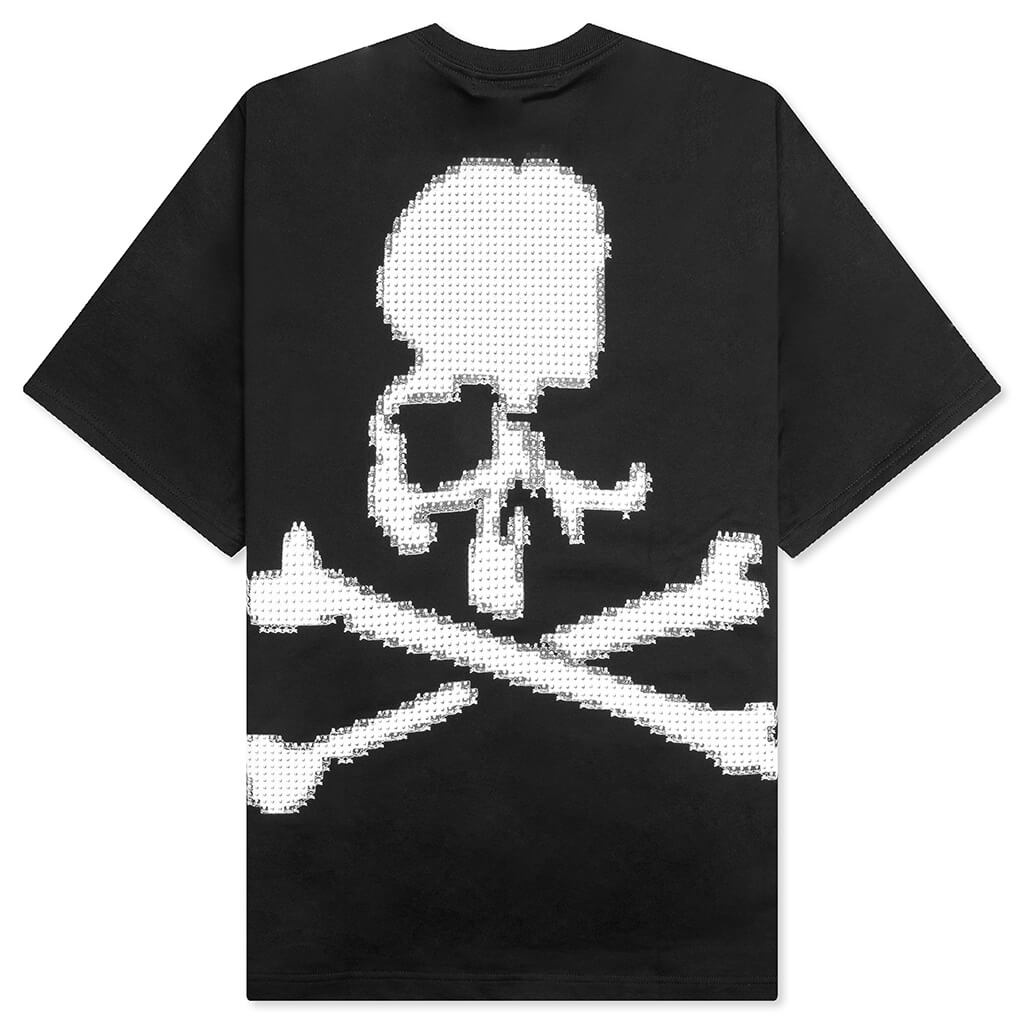 MICRO SKULL KNIT T-SHIRT - BLACK - 2