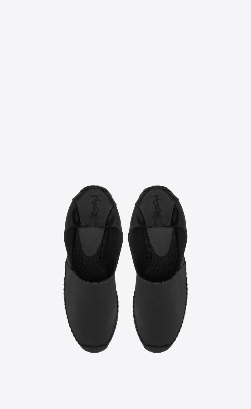 SAINT LAURENT ysl embroidered espadrilles in satin crepe outlook