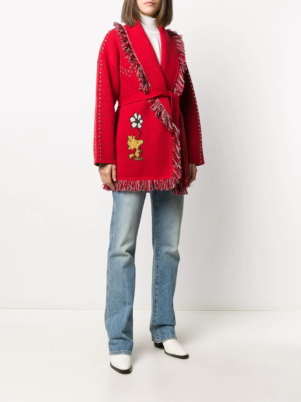 Snoopy embroidered cardi-coat - 3