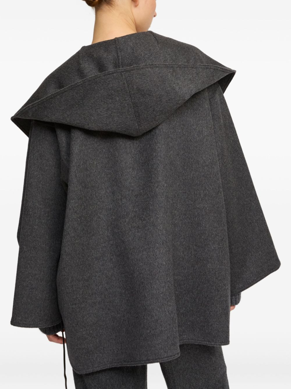 hooded wrap coat - 4