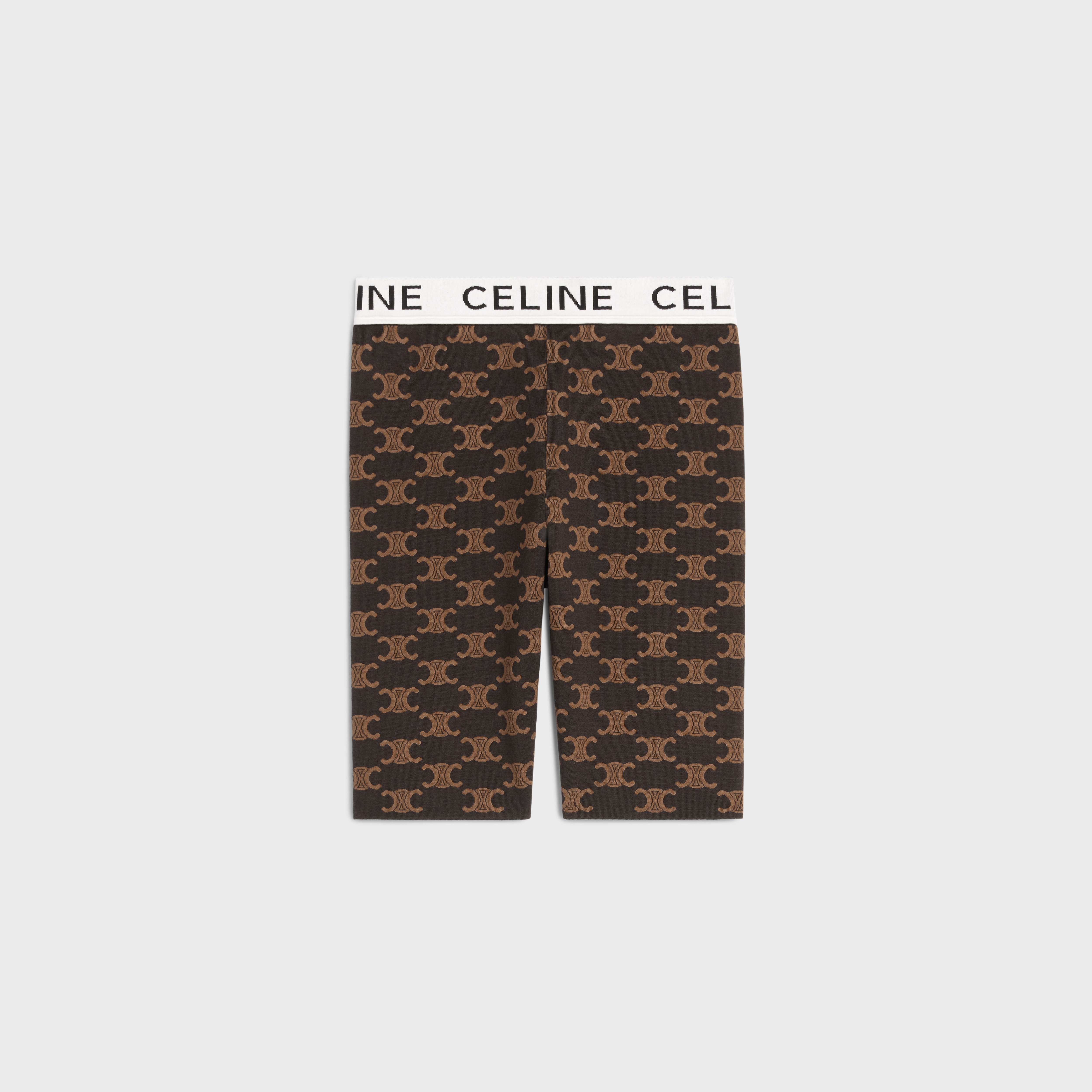 Celine monogrammed biker shorts in silk cotton - 1