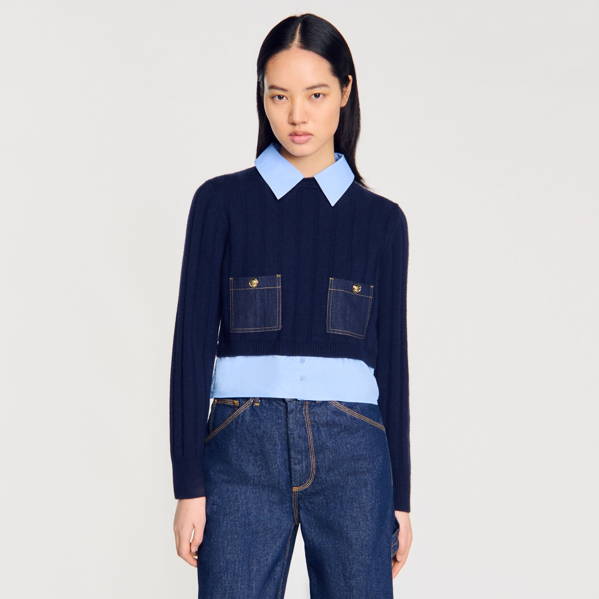 LAYERED-EFFECT SWEATER - 4