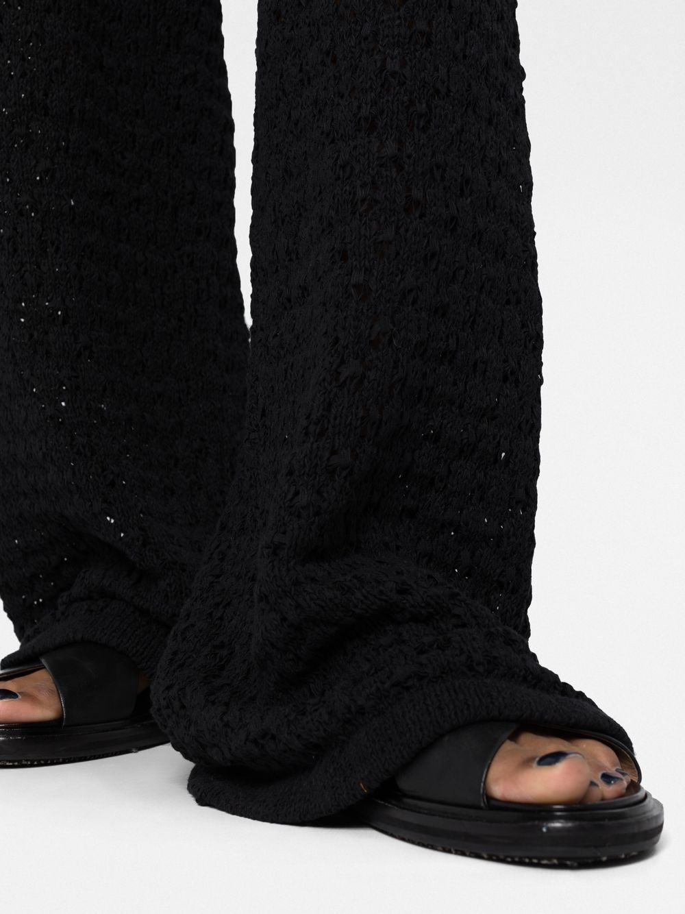 loose-knit high-waisted trousers - 3