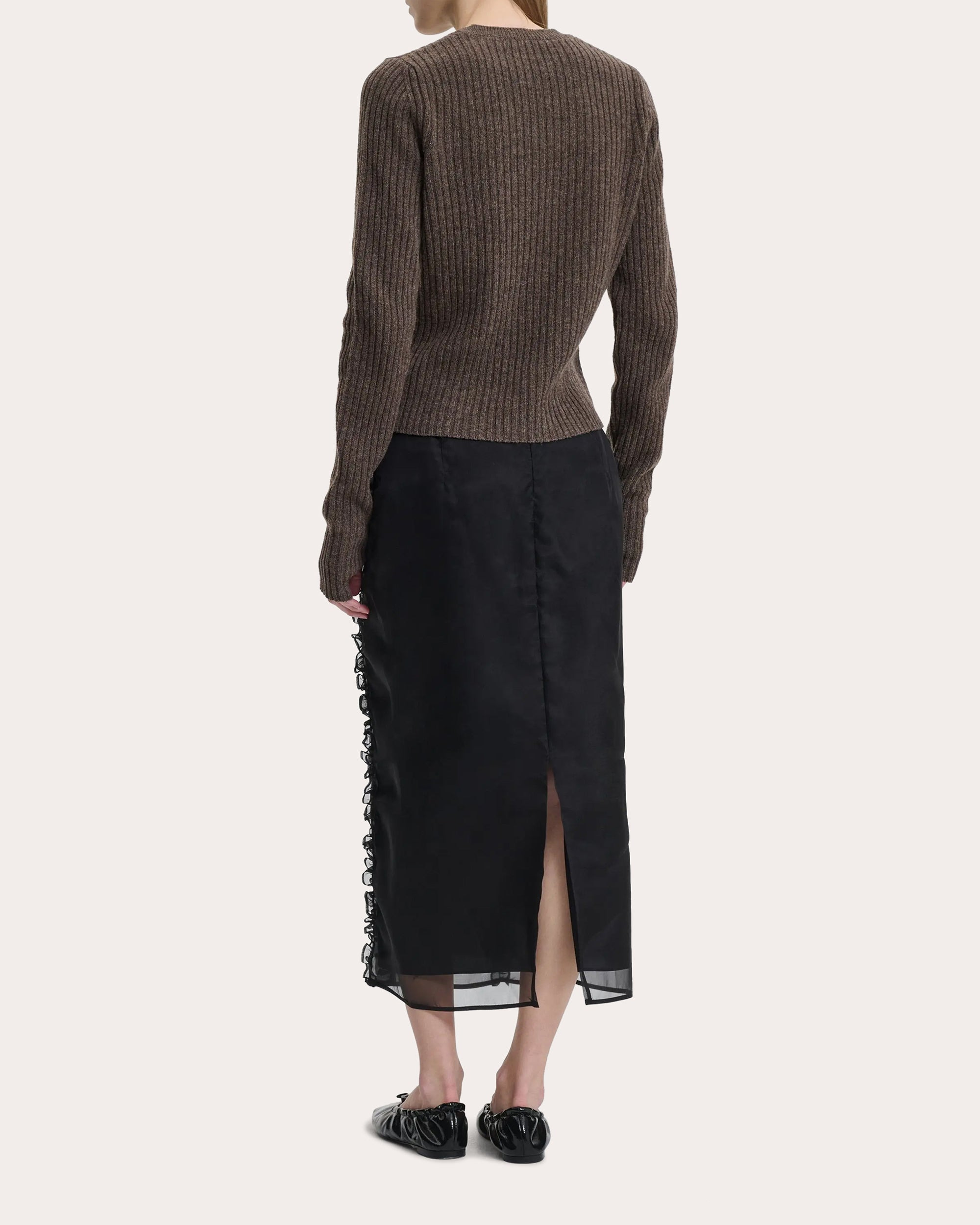 Blas Floral Appliqué Wool Crewneck Sweater - 2