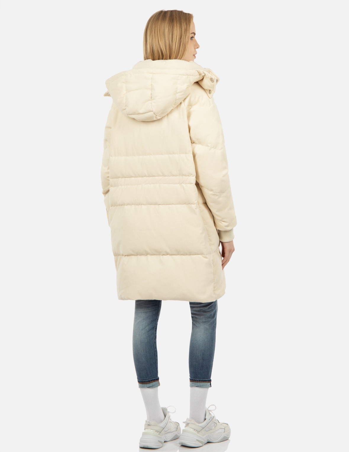 EVISU SQUAD EMBROIDERY CORDUROY DOWN COAT - 4