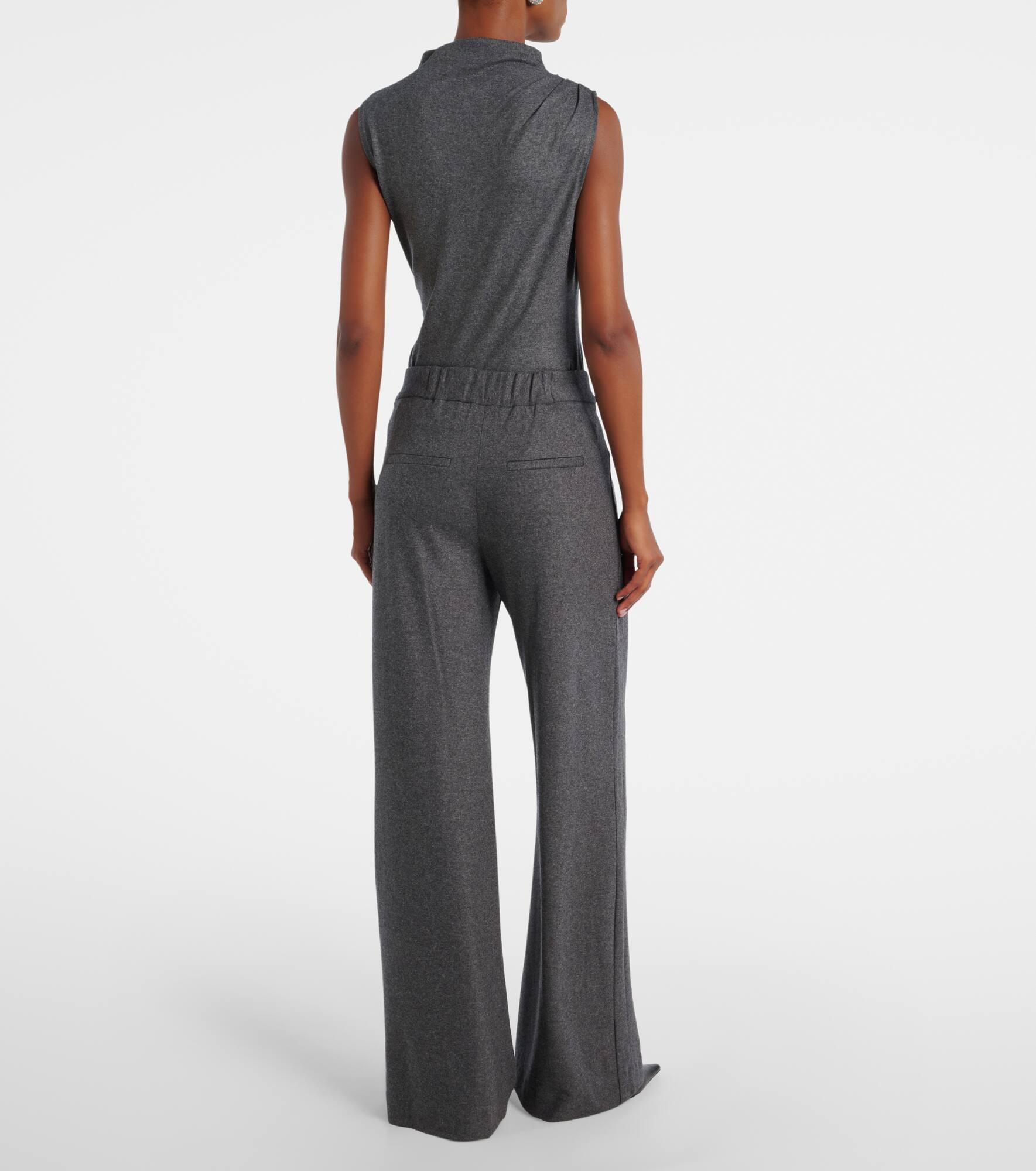 Mid-rise wide-leg pants - 3