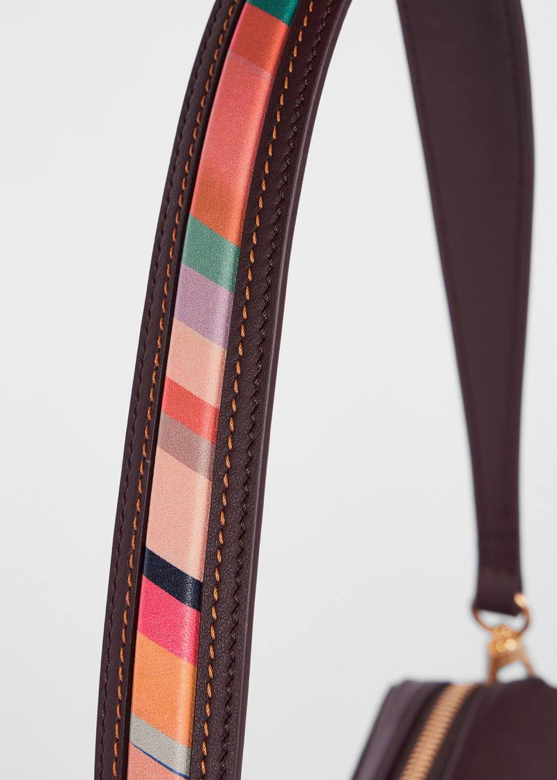 Women's Burgundy Inverted 'Dusky Swirl' Shoulder Bag 7