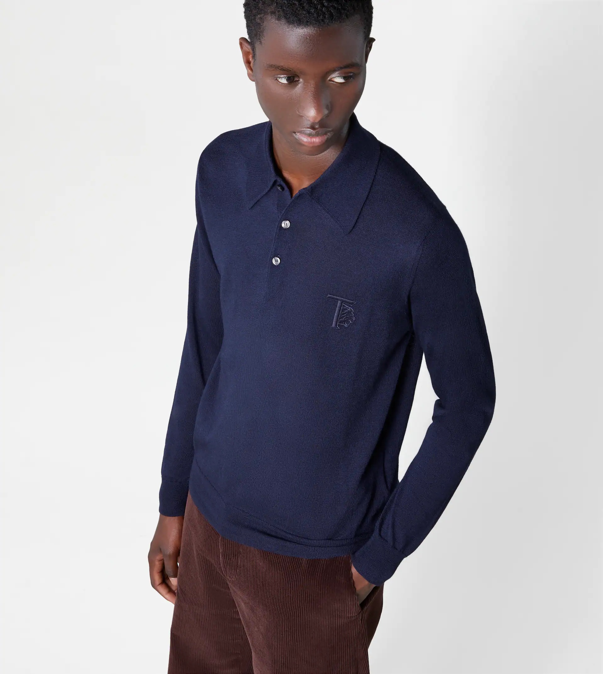 KNITTED POLO SHIRT - BLUE - 6