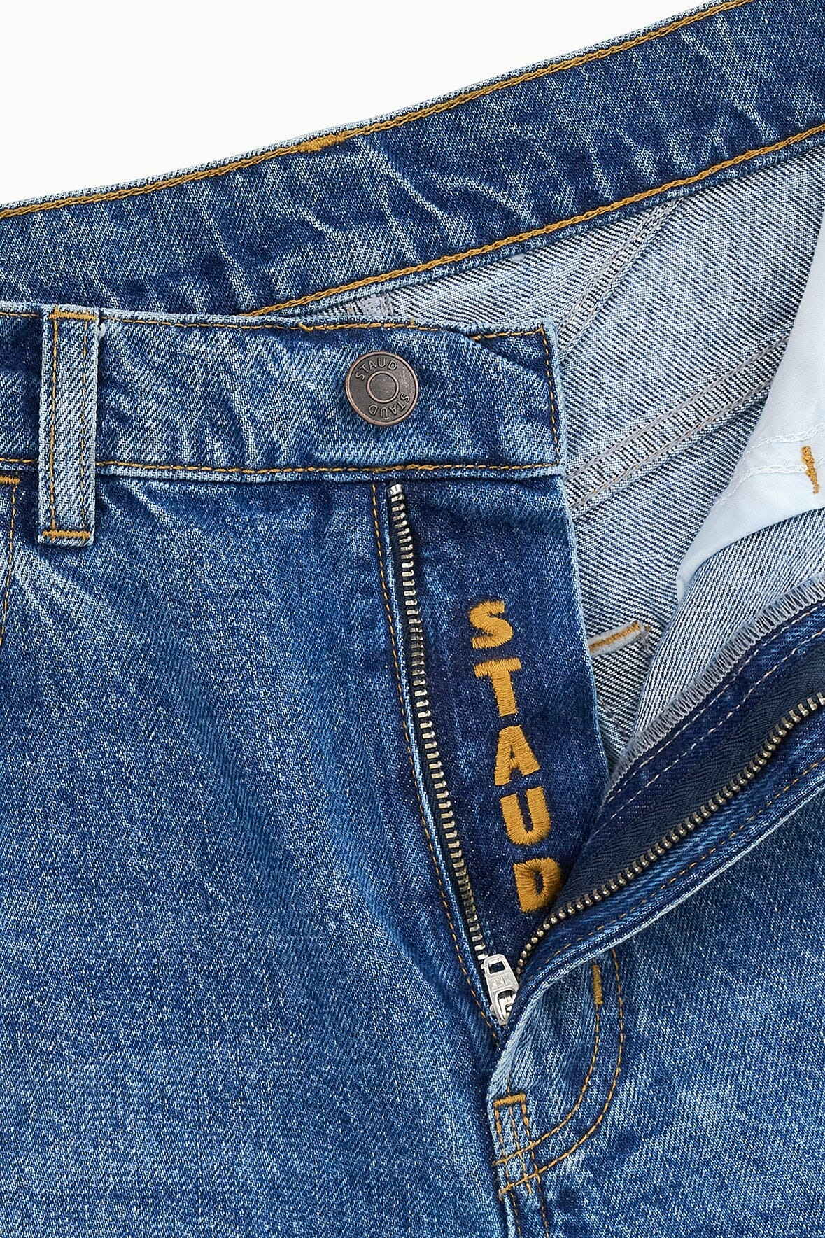 STAUD LEO HIGH RISE JEAN VINTAGE WASH - 7