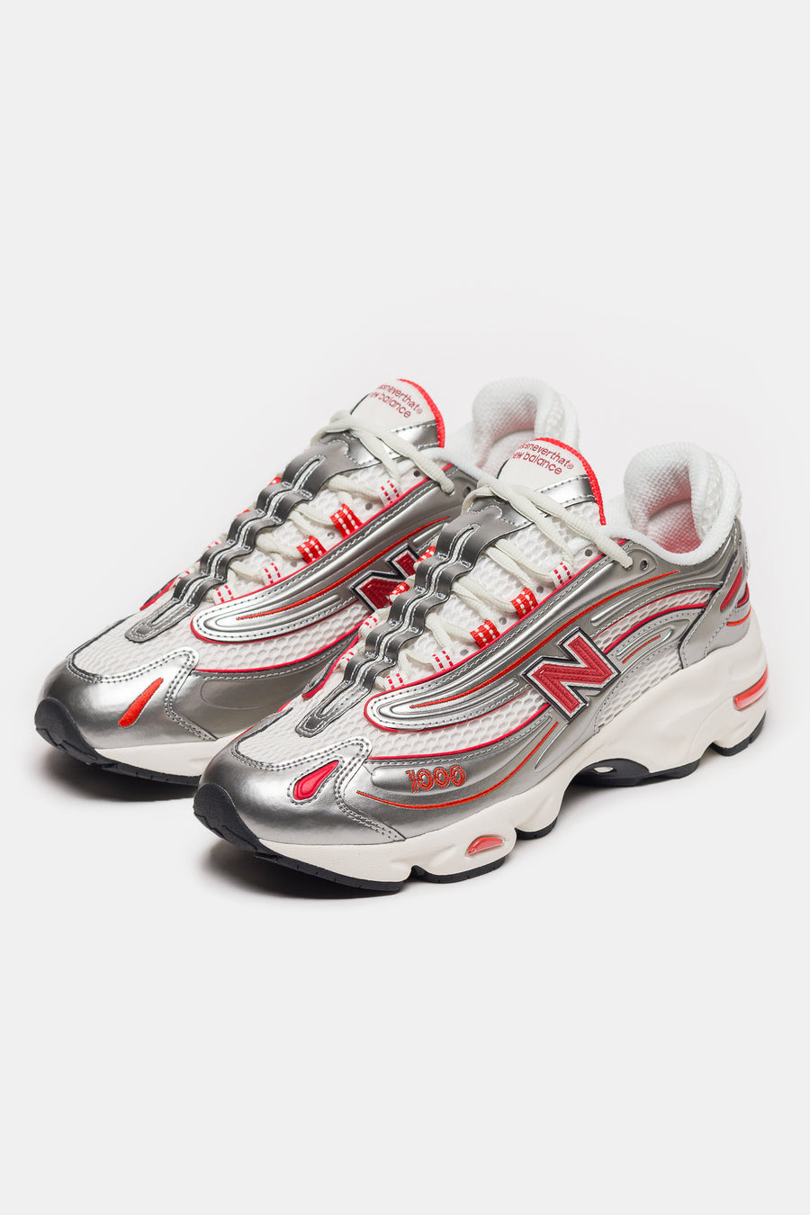 Thisisneverthat 1000 Sneaker in Silver/Valiant Poppy - 3