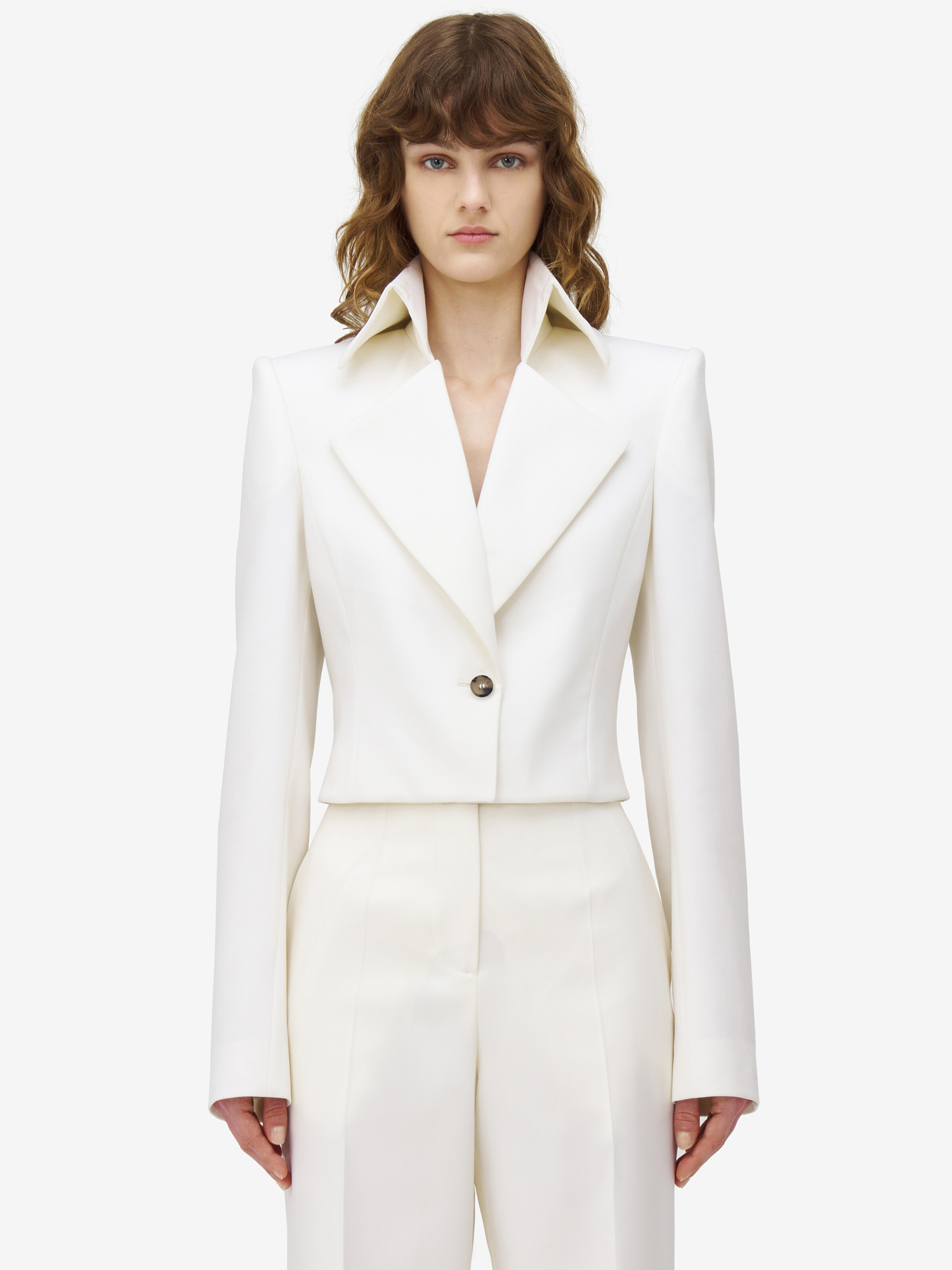 Exaggerated Lapel Single-Breasted Jacket - 2