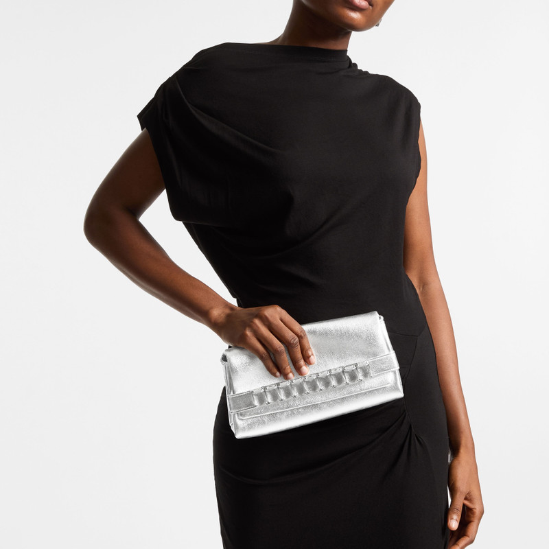 JIMMY CHOO Kya
Silver Metallic Nappa Leather Clutch Bag outlook