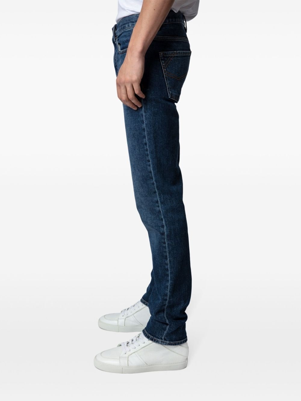 mid-rise slim-cut jeans - 4