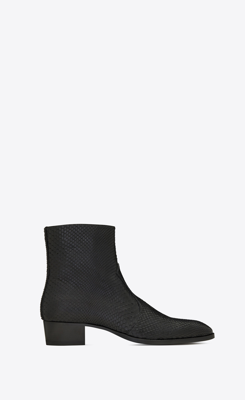 wyatt zipped boots in python 1