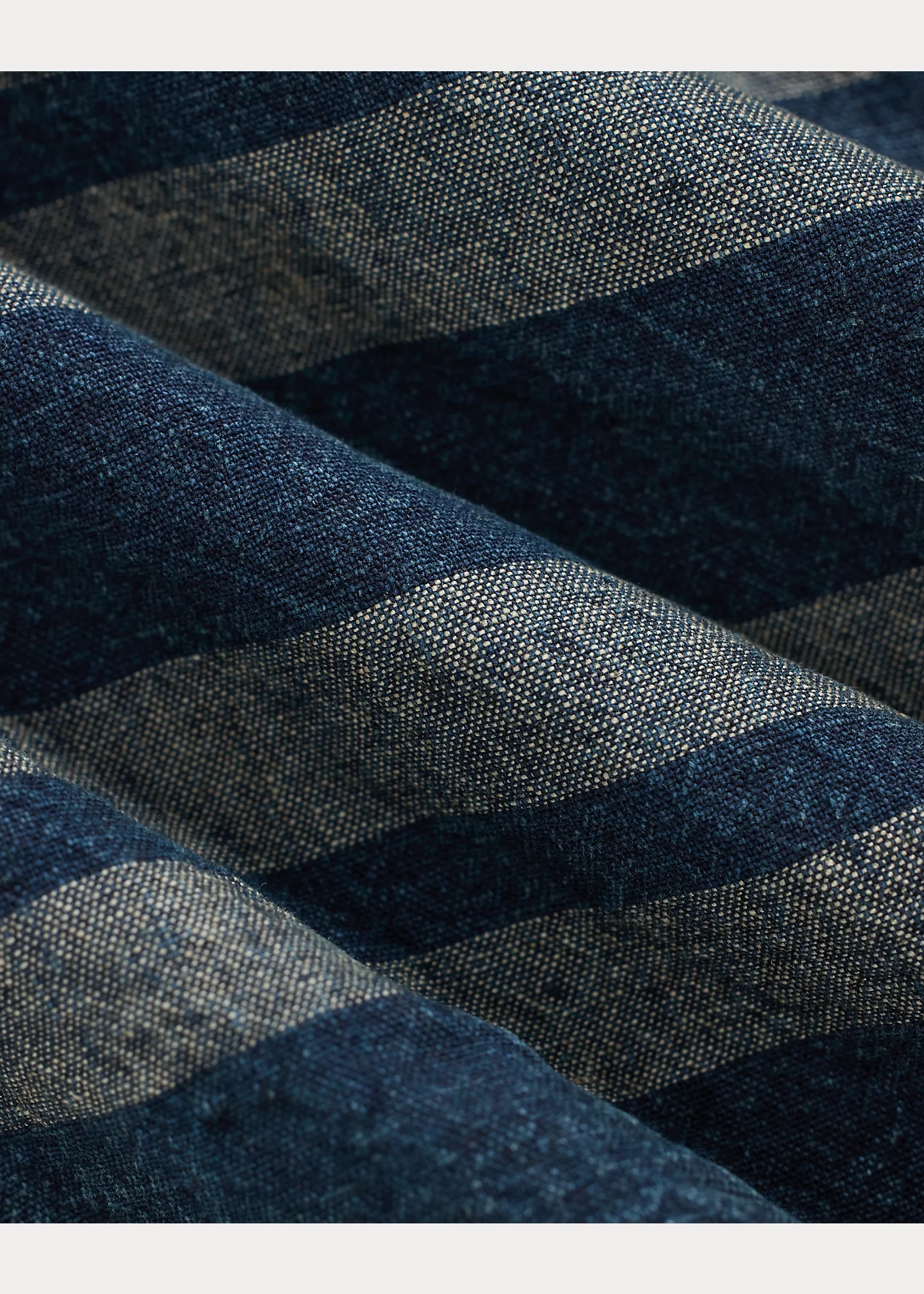 Indigo Striped Linen-Cotton Short - 4