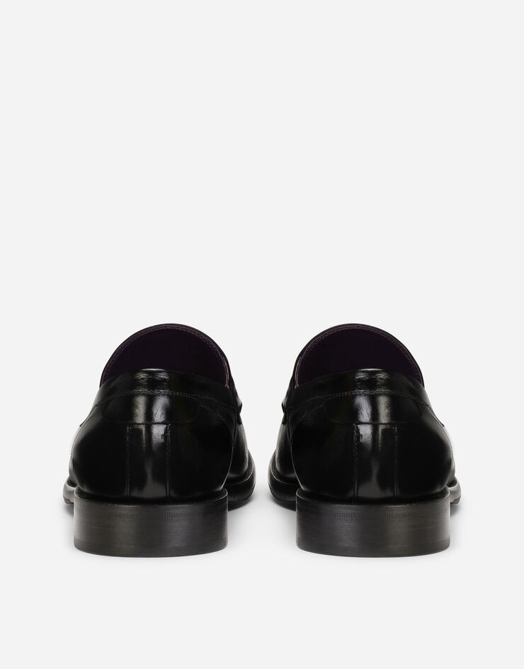 Mino calfskin loafers with branded plate - 3