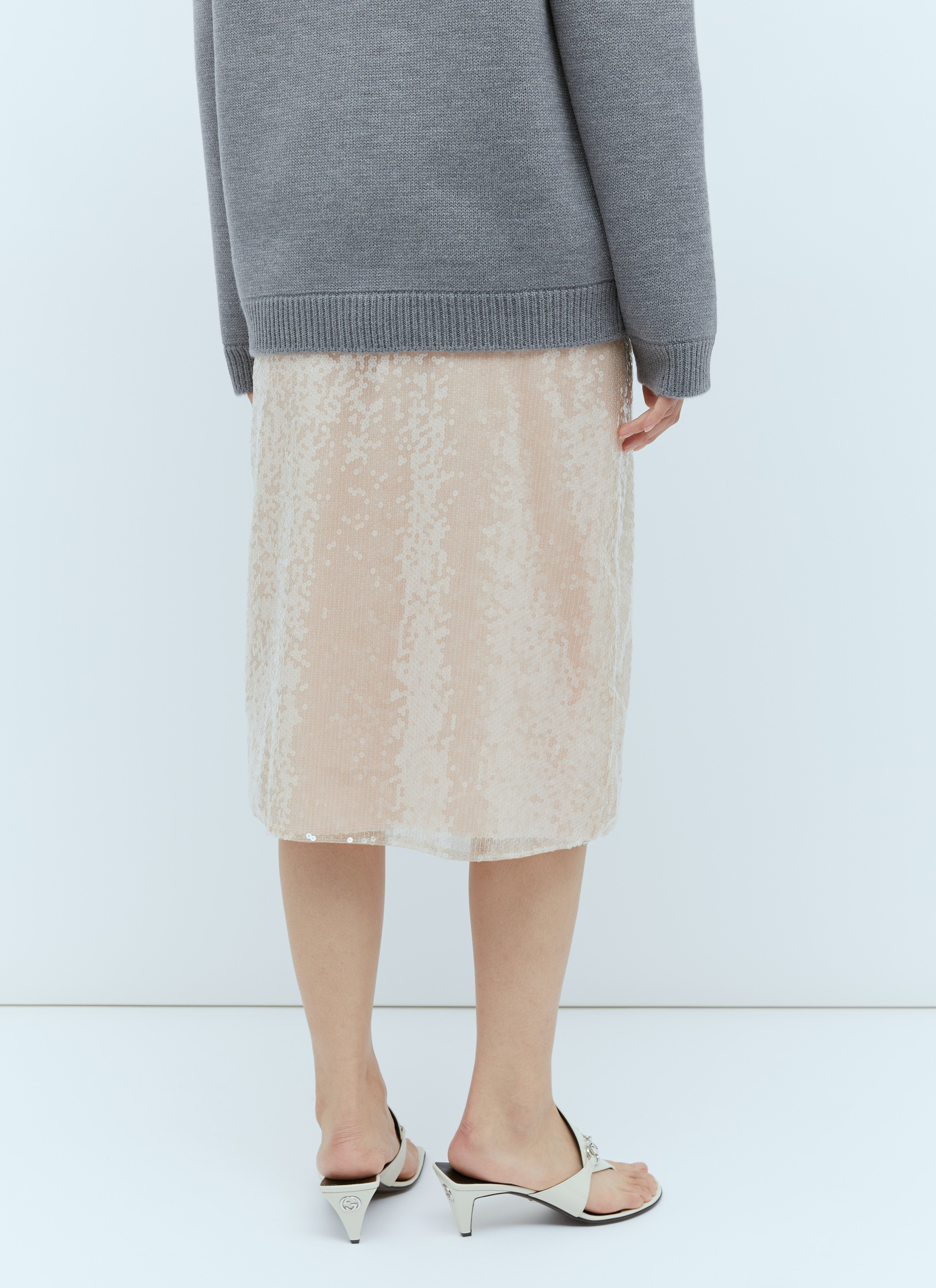 Gucci Women Sequin-Embroidered Tulle Skirt - 5