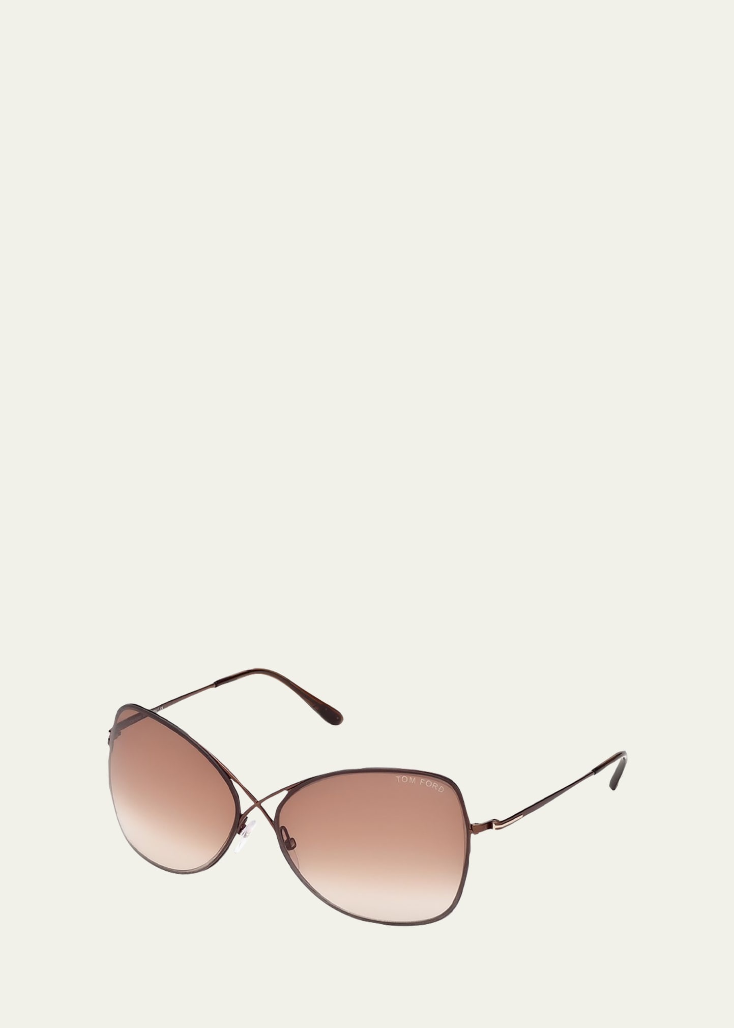 Colette Metal-Frame Butterfly Sunglasses - 1